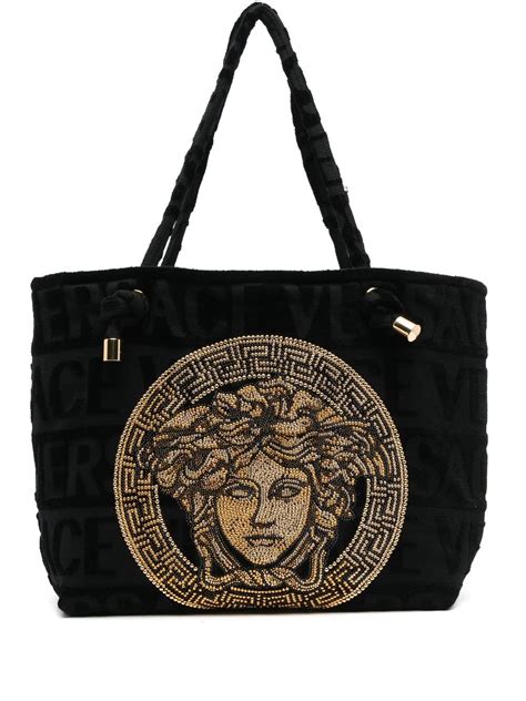 versace tote bag price|versace icon towelling tote.